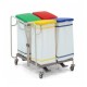 Chariot ramassage linge 2x2 supports sacs 70 L